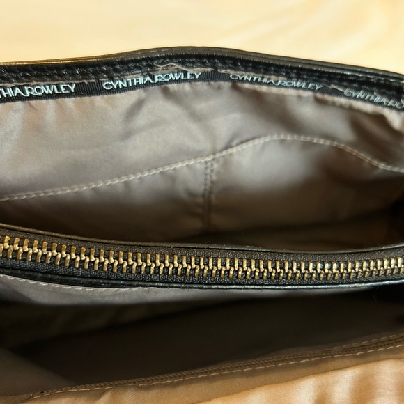 Cynthia Rowley Black Leather Top-Handle Purse - Picture 13 of 16